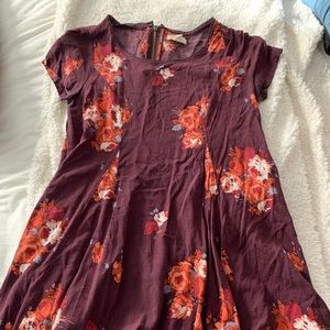 Urban Outfitters maroon floral dress